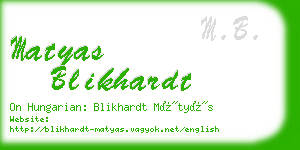 matyas blikhardt business card